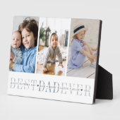 Beste vader ooit | 3 Foto-Vaderdag Collage Fotoplaat (Zijkant)