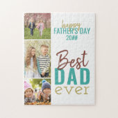 Beste vader ooit 3 Fotovaders Dag Legpuzzel (Verticaal)