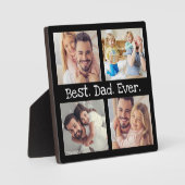 Beste vader ooit 4 Foto Collage Fun Keepslag Fotoplaat (Voorkant)