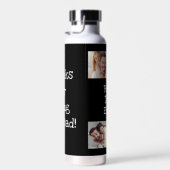 Beste vader ooit 4 Foto Collage Fun Keepslag Stain Waterfles (Rechts)