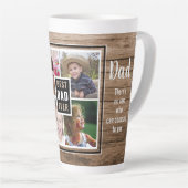 Beste vader ooit 4 Foto Collage Vaderdag Latte Mok (Rechterhoek)