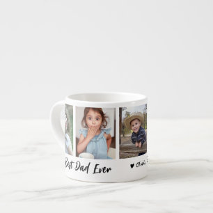 Beste vader ooit 5 fotocollage gepersonaliseerd espresso kop