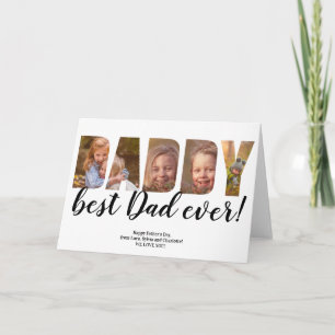 Beste vader ooit 8 foto's collage grid vaders dag kaart