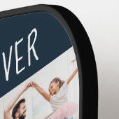 Beste vader ooit 9 Naam van fotoscript Aangepaste  Pickleball Paddle (Links Detail)