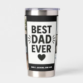 Beste vader ooit Aangepast 6 Foto Collage Geïsoleerde Drinkbeker (Links)