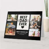 Beste vader ooit Aangepast 6 Foto Collage Kaart (Voorkant)