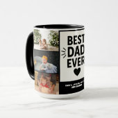 Beste vader ooit Aangepast 6 Foto Collage Mok (Voorkant links)