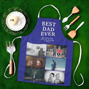 Beste vader ooit Aangepast 6 Foto Collage Schort
