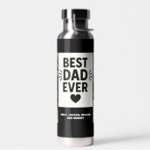 Beste vader ooit Aangepast 6 Foto Collage Waterfles (Links)