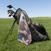 Beste vader ooit Aangepast Foto collage Creëer Je Golfhanddoek (Groen)