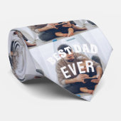 Beste vader ooit Aangepast Foto collage Creëer Je Stropdas (Opgerold)