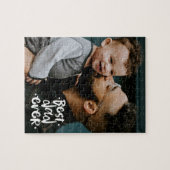 Beste vader ooit Aangepast Foto Vaderdag Verticaal Legpuzzel (Horizontaal)