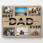 Beste vader ooit Aangepast fotocollage Fotoplaat (Voorkant)