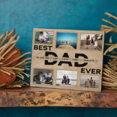 Beste vader ooit Aangepast fotocollage Fotoplaat (Zijkant)