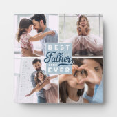 Beste vader ooit Aangepast Vier Fotoserie Collage Fotoplaat (Voorkant)