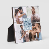 Beste vader ooit Aangepast Vier Fotoserie Collage Fotoplaat (Voorkant)