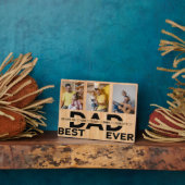 Beste vader ooit Aangepaste Familie 3 Foto Collage Fotoplaat (Zijkant)