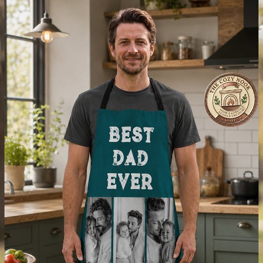Beste vader ooit Aangepaste foto collage Schort