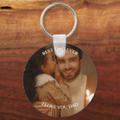 Beste vader ooit aangepaste foto Ik hou van je vad Sleutelhanger (Voorkant)