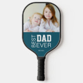Beste vader ooit aangepaste foto naam pickleball paddle (Achterkant)