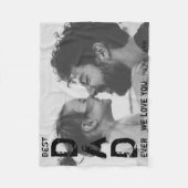 Beste vader ooit Aangepaste naam Foto Cool Vaderda Fleece Deken (Voorkant)