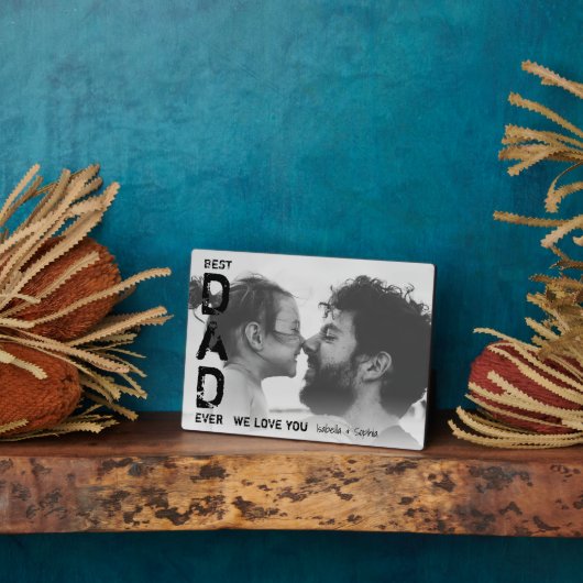 Beste vader ooit Aangepaste naam Foto Cool Vaderda Fotoplaat (Zijkant)