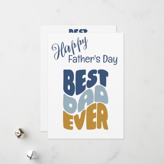 Beste vader ooit aangepaste Vaderdag Kaart (Voorkant / Achterkant in situ)