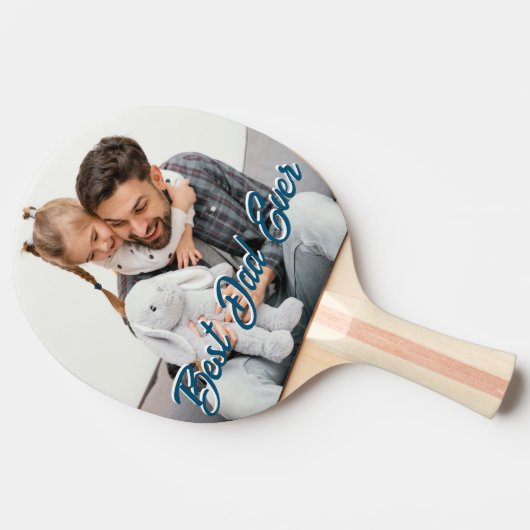 Beste vader ooit aangepaste vaders Dag Fotobekledi Tafeltennisbatje (Zijkant)