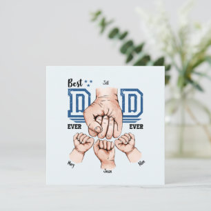 Beste vader ooit aangepaste vuistslag - drie Kinde
