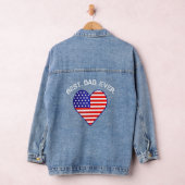 Beste vader ooit Amerikaanse vlag Amerikaanse patr Denim Jacket (Hangar)