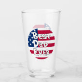 Beste vader ooit Amerikaanse vlag Glas (Voorkant)