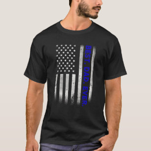beste vader ooit Amerikaanse vlag met een druk ve T-shirt