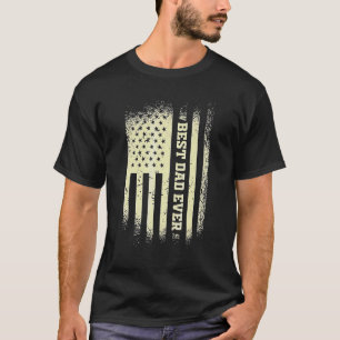 beste vader ooit Amerikaanse vlag met een druk ve T-shirt
