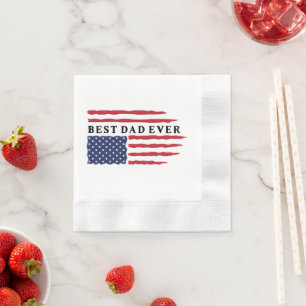 Beste vader ooit Amerikaanse vlag Servet