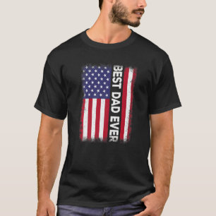 Beste vader ooit Amerikaanse vlag vader Pap T-shirt