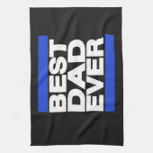 Beste vader ooit blauw theedoek (Verticaal)