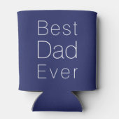 Beste vader ooit blauw wit minimalistisch koel blikjeskoeler (Achterkant)