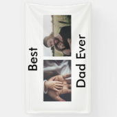 beste vader ooit blij vaderdag voeg je foto toe spandoek (Verticaal)