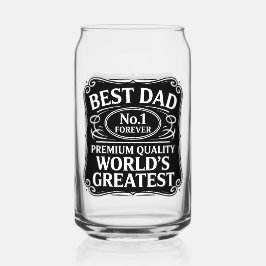 Beste vader ooit blikvorm glas