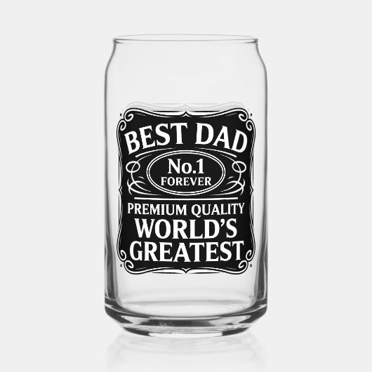Beste vader ooit blikvorm glas (Voorkant)