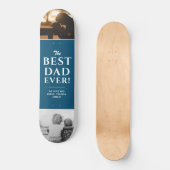 Beste vader ooit Blue Father's Day 2 Fotocollage Skateboard (Voorkant)