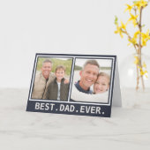 Beste vader ooit Bold Modern Vaderdag Foto Kaart (Gele Bloem)