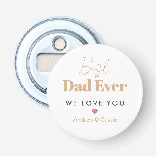 Beste vader ooit button flesopener (Voorkant)