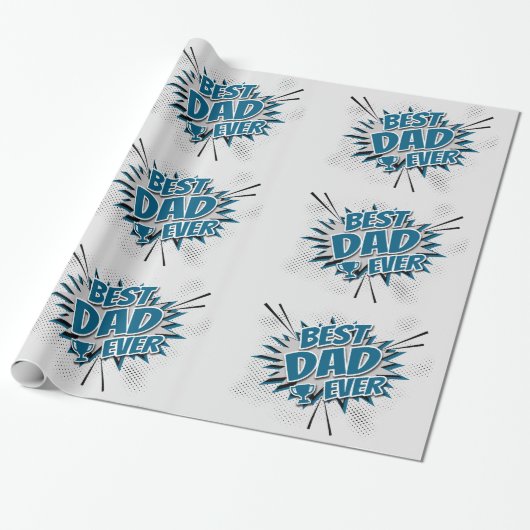 Beste vader ooit cadeaupapier (Uitgerold)