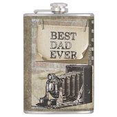  beste vader ooit camera Vaderdag Antiek Heupfles (Voorkant)