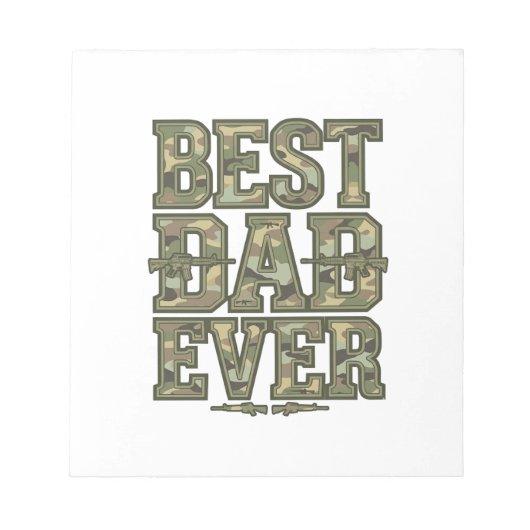 Beste Vader Ooit Camo Vintage Gravure Ontwerp_1 Notitieblok (Voorkant)