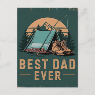 Beste vader ooit camping ontwerp briefkaart