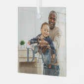 Beste vader ooit | Citaat- en fotocadeau Glas Ornament (Voorkant links)