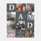 Beste vader ooit - Custom 4-Photo Vaderdag Fleece Deken (Voorkant)