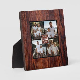 Beste vader ooit donker houten foto sjabloon fotoplaat